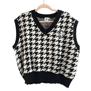 UNIVRS Felix The Cat Black White Houndstooth Vest Universal Orlando - Sz 2X